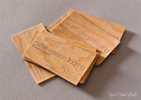 real wood business cards.